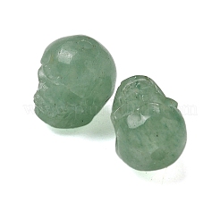 天然石グリーンアベンチュリンビーズ  スカル  9~9.5x8~8.5x9~9.5mm  穴：1.4mm&nbsp;G-K387-02I