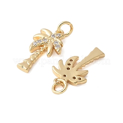 Brass Micro Pave Cubic Zirconia Pendants&nbsp;KK-F892-09G