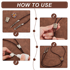 6Pcs 3 Colors Zinc Alloy Bolo Tie Slider Clasps&nbsp;FIND-PH0023-92A