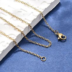 Ion Plating(IP) 304 Stainless Steel Cable Necklaces&nbsp;MAK-N016-12G