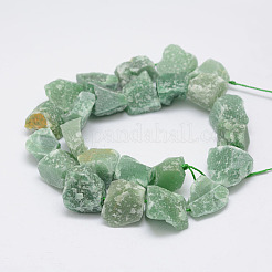 Raw Rough Natural Green Aventurine Bead Strands&nbsp;G-F403-03