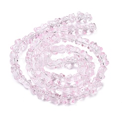 電気メッキガラスビーズセット  パール光沢メッキ  クマ  ミスティローズ  15x12x9mm  穴：1.2mm  約44個/連  25.98''（66センチメートル）&nbsp;EGLA-P063-PL01