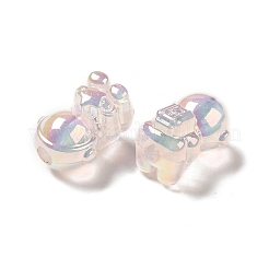 UV Plating Rainbow Iridescent Acrylic Beads&nbsp;PACR-M002-06D