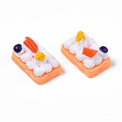 不透明なエポキシ樹脂カボション  模造食品  ケーキ  サンゴ  23~24x14~15x13.5mm&nbsp;LS-CRES-S358-48