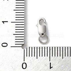 925スターリングシルバーカニカン  プラチナ  8x4mm  穴：2.3mm&nbsp;STER-P063-01P