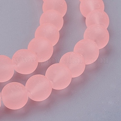 Baking Paint Transparent Glass Bead Strands&nbsp;GLAA-S031-10mm-28