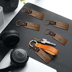 クルミ材キーホルダー  キーホルダータグ  DIYギフト用の木製写真キーホルダー  合金キーホルダー付き  山  110~115x25~27mm&nbsp;KEYC-WH0044-001
