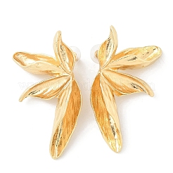 合金スタンドピアス  花  ゴールドカラー  64.5x34.5mm&nbsp;EJEW-D300-02G-05