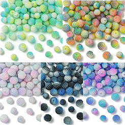 パール調アクリルビーズ  ベリービーズ  組み合わせビーズ  ラウンド  ライラック  10~12mm  穴：1mm  60個/セット&nbsp;OACR-YW0002-04A-02