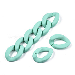 Opaque Spray Painted Acrylic Linking Rings&nbsp;X-OACR-S036-001A-I16