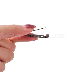 アイアン製ブローチパーツ  バックバーピン  アンティークブロンズ  30x5x6mm&nbsp;E021Y-NFAB