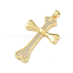 Easter Brass Micro Pave Clear Cubic Zirconia Pendants&nbsp;KK-A303-09J-G