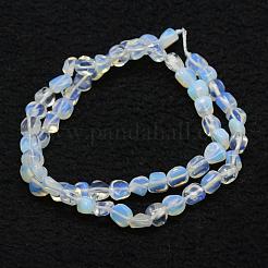 オパールビーズ連売り  タンブルストーン  ナゲット  6~8x4~6mm  穴：1mm  15.3インチ（39cm）&nbsp;G-F521-24