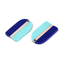 Opaque Resin & Wood Pendants&nbsp;RESI-T057-65A