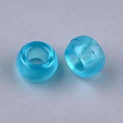 透明なアクリルビーズ  大穴ビーズ  ロンデル  ミックスカラー  9.5x5.5mm  穴：4mm  約1600個/500g&nbsp;TACR-T004-01