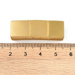 イオンプレーティング（IP）316外科用ステンレス鋼製マグネット留め具、接着端付き  艶消し  長方形  マットなスタイル  ゴールドカラー  43.5x14x8mm  穴：12x6mm&nbsp;STAS-F269-03MG-01