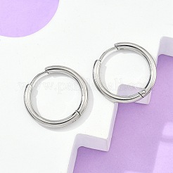 Tarnish Resistant 304 Stainless Steel Huggie Hoop Earrings&nbsp;LS-EJEW-F111B-21mm-P