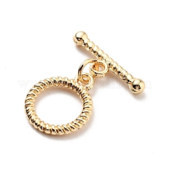 Rack Plating Brass Toggle Clasps&nbsp;KK-E034-04LG