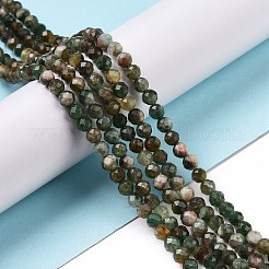 天然フクサイトビーズ連売り  多面カット  ラウンド  4mm  穴：0.7mm  約93~94個/連  15.35~15.55インチ（39~39.5cm）&nbsp;G-C009-A02