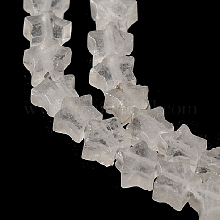 天然石クオーツクリスタルビーズ連売り  ロッククリスタルスタービーズ  4x4.5x2mm  穴：0.8mm  約102個/連  15.35インチ（39cm）&nbsp;G-G085-B43-01