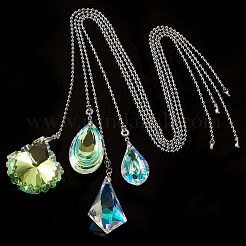 4Pcs Glass Charms Ceiling Fan Pull Chain Extenders&nbsp;HJEW-TAC0169