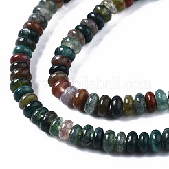 天然石インディアン瑪瑙ビーズ連売り  ロンデル  4~5x2mm  穴：0.8mm  約163~169個/連  14.96~15.35インチ（38~39cm）&nbsp;G-S366-093