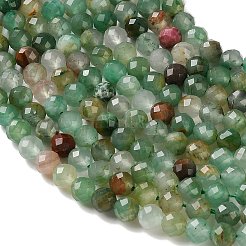 天然石アフリカンジェイドビーズ連売り  多面カット  ラウンド  5mm  穴：1mm  約80個/連  15.16~15.35''（38.5~39センチメートル）&nbsp;G-K366-C03-5mm