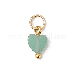 Natural Mixed Gemstone Heart Charms&nbsp;X-PALLOY-JF04905-01