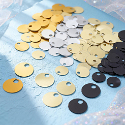 66g 4色プラスチックペンダント  フラットラウンドのチャーム  ミックスカラー  19.5~20x0.2mm  穴：5mm&nbsp;KY-GF0001-76