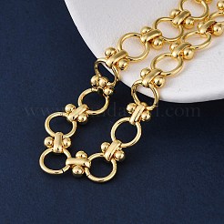 Brass Ring Link Chain Bracelets for Women Men&nbsp;BJEW-K273-05G