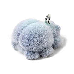 Flocking Opaque Resin Pendants&nbsp;RESI-G128-01G