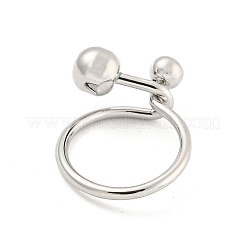 Round Brass Finger Rings&nbsp;RJEW-G309-45P