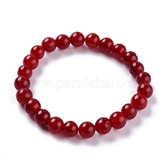 Dyed Natural Jade Beads Stretch Bracelets&nbsp;BJEW-G633-B