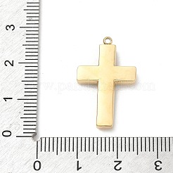 304ステンレススチールラインストーンペンダント  クロスチャーム  14KGP本金メッキ  ライトサファイア  25x15x3.5mm  穴：1.8mm&nbsp;STAS-L022-085G-10