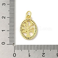 Brass Micro Pave Cubic Zirconia Pendants&nbsp;KK-M283-27C-02