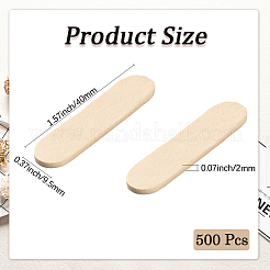 木製クラフトスティック10セット  アイスキャンデーの棒  バリーウッド  40x9.5x2mm&nbsp;DIY-CN0003-32B