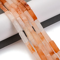 天然石カーネリアンビーズ連売り  直方体の  12.5~13.5x3~5x3~4.5mm  穴：1mm  約29~31個/連  15.1~15.9インチ（38.5~40.5cm）&nbsp;G-F631-E15-01