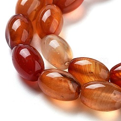 天然石赤瑪瑙ビーズ連売り  ライス  12x8mm  穴：1.2mm  約33個/連  15.94''（40.5センチメートル）&nbsp;G-B106-B06-01
