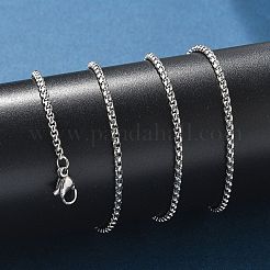 変色しない304ステンレススチールのローロチェーンネックレス  カニカン付き  ステンレス鋼色  23.6インチ（60cm）&nbsp;NJEW-L047-02B-P