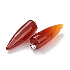 Natural Red Agate Pointed Pendants&nbsp;G-D040-01P-B02