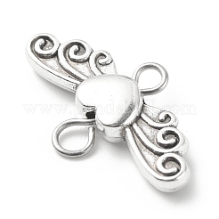 Tibetan Style Alloy Heart with Wing Connector Charms&nbsp;PALLOY-JF01773