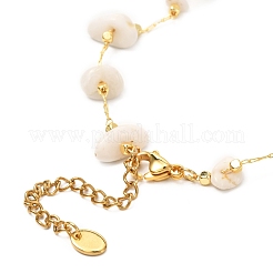 Natural White Moonstone Chip Beaded Necklace for Girl Women&nbsp;NJEW-JN03708-02