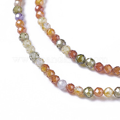 Cubic Zirconia Beads Strands&nbsp;G-F596-48-2mm