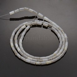 コラム天然グレーアゲートビーズ連売り  4x2mm  穴：0.5mm  約98個/連  15.7インチ&nbsp;G-N0153-52