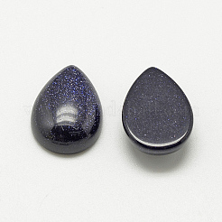 合成ブルーゴールドストーン青金砂石カボション  染め  ティアドロップ  25x17~18x6mm&nbsp;G-R417-18x25-34