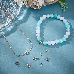 スターリングシルバースプリングリング留め金10個925個  10個のオープン丸カン付き  ローズゴールド  9x6x1.5mm  穴：3mm&nbsp;STER-CN0001-22RG