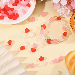 420Pcs 3 Colors Frosted Transparent Acrylic Beads&nbsp;OACR-CA0001-26