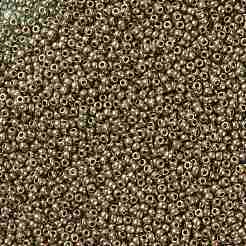MIYUKIラウンドロカイユビーズ  日本製シードビーズ  8/0  （rr307)ダークトパーズゴールド光沢  3mm  穴：1mm  約2111~2277個/50g&nbsp;SEED-X0055-RR0307