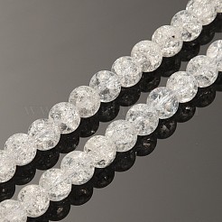 Synthetic Crackle Quartz Round Beads Strands&nbsp;G-O030-6mm-17