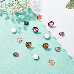 200Pcs Animal Skin Printed Glass Cabochons&nbsp;GGLA-SC0001-54